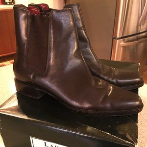Ralph Lauren Katherine Dark Brown Leather Pointy Toe Chelsea Ankle Booties-8